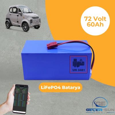 Kuba City Elektrikli Araba Bataryası 72 Volt 60 Ah