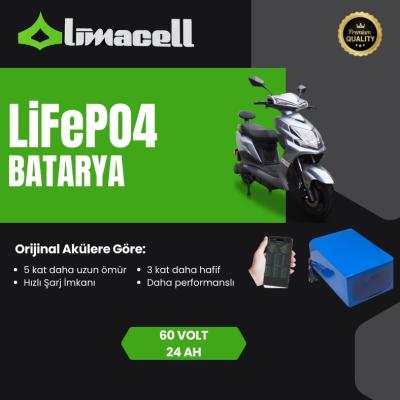 Motolux Alf Plus 60 Volt 24Ah LiFePO4 Smart Batarya