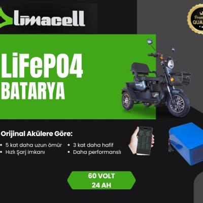 Motolux Fayton 5000X LiFePO4 Smart Batarya 60 Volt 24Ah