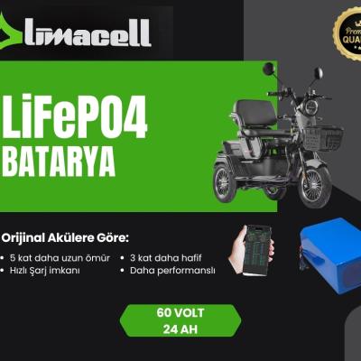 Motolux Fayton FX08 LiFePO4 Smart Batarya 60 Volt 24Ah