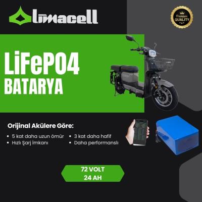 Motolux Pitton 72 Volt 24Ah LiFePO4 Smart Batarya