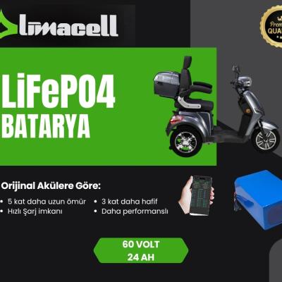 Volta WM4 LiFePO4 Smart Batarya 60 Volt 24Ah