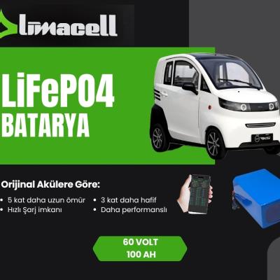 RKS A1 Elektrikli Araba Bataryası 60 Volt 100 Ah