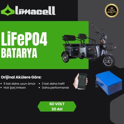 STMAX 940 Elite LiFePO4 Smart Batarya 60 Volt 30Ah