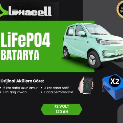 Yuki Amy LiFePO4 Batarya 72 Volt 120Ah (60AhX2)